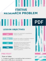 Quantitative Research Problem and Question Guidelines
