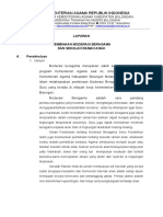 Laporan Perjadin Pembinaan Moderasi Beragama