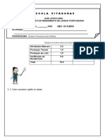 Escola Pitágoras verificação rendimento LP