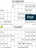 Jadual Waktu Penjajaran - Guru2021