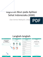 Registrasi Akun Pada Aplikasi Sehat Indonesiaku (ASIK) : Zian Armie Wahyufi, S.Kep.,Ns