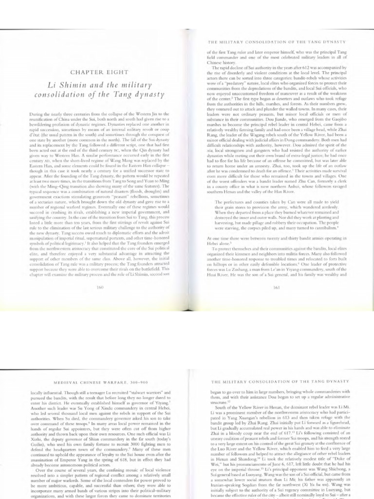 Graff Medieval Chinese Warfare Tang Chapters | PDF