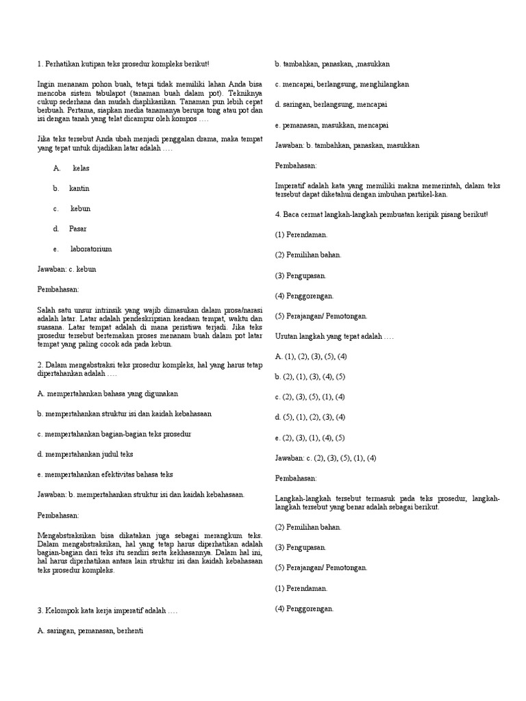 Soal PG Kelas Xi | PDF