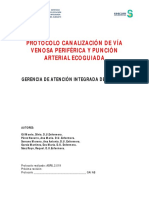 Protocolo Canalización de Vías Venosas y Arteriales