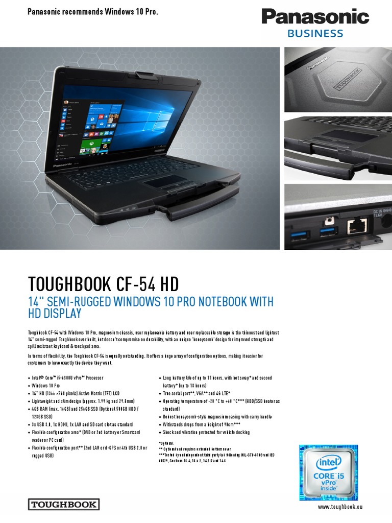 CF-54mk2 HD Spec Sheet EN | PDF | Electronics | Computer Hardware
