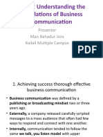 Unit 1: Understanding The Foundations of Business Communication