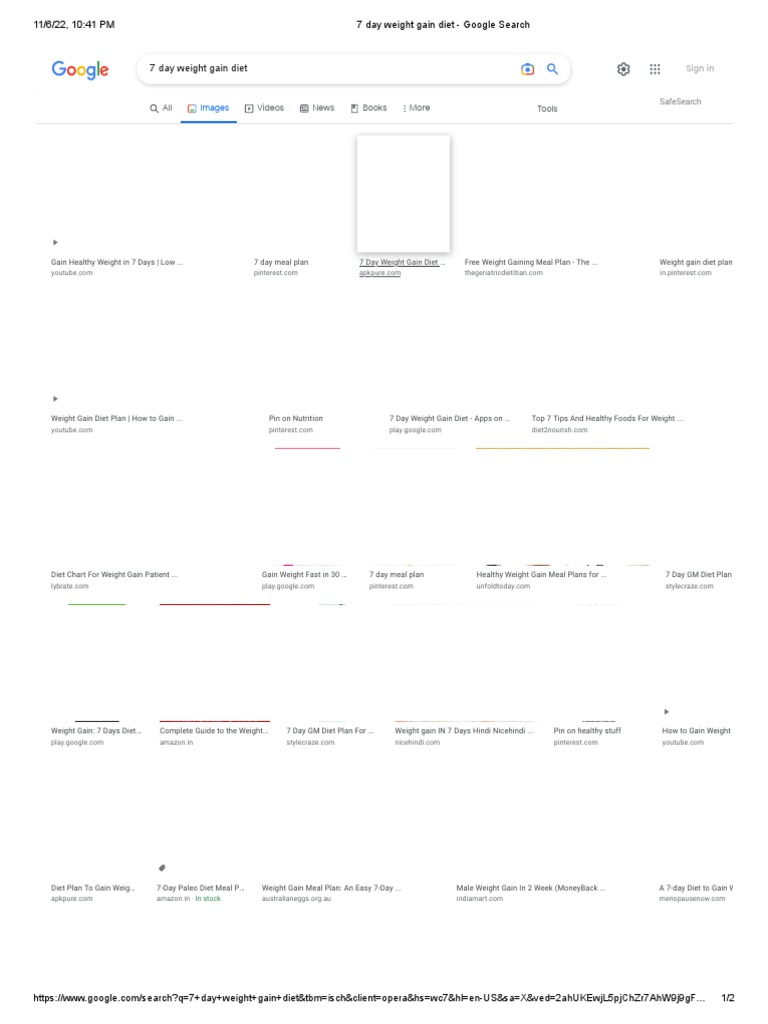 7 Day Weight Gain Diet - Google Search | Download Free PDF | Dieting