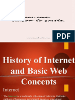 History of the Internet and Basic Web Concepts