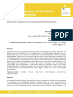 Aprendentes do aprender um exercício de análise textual discursiva