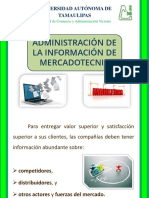 Tema 4 Adminitracion de La Informacion de Mercadotecnia