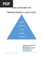 Organisation of Programming Languages