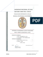 Informe internado clínico Hospital Regional Cusco