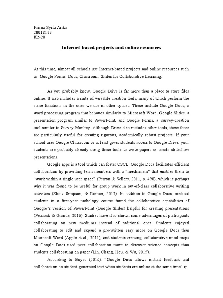 Internet-Based Projects and Online Resources | PDF | Google | Software ...