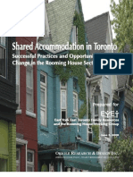 ORIOLE RESEARCH & DESIGN INC. URBAN AND SOCIAL POLICY, PROJECT MANAGEMENT AND CONSULTING Shared Accommodation in Toronto: Successful Practices and Opportunities For Change in The Rooming House Sector