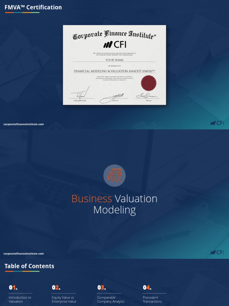 BusinessValuationModelingCoursePresentation 1541095368002 | PDF ...