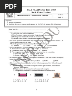 G.C.E (O.L) Practice Test - 2020: North Western Province