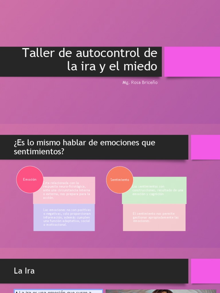 Autocontrol de la Ira y el Miedo | PDF | Las emociones | Ira