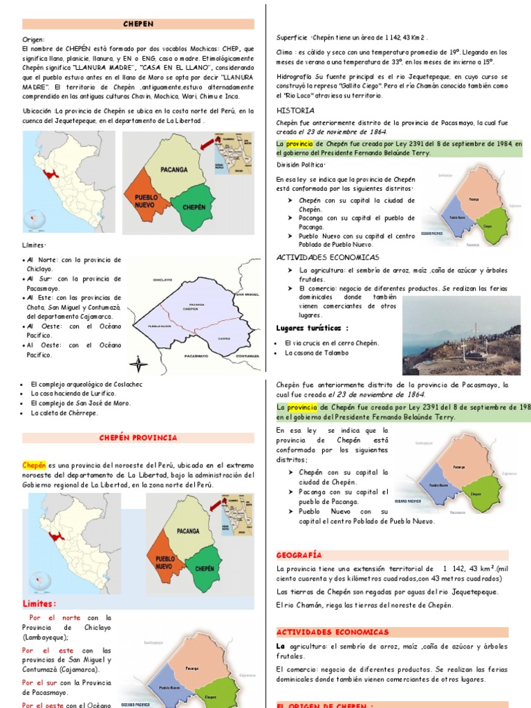 Chepén: Historia y Geografía de la Provincia | PDF | Geografía