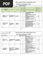 HSE Risk Assessment Mechanical