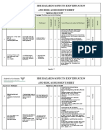 HSE Risk Assessment Mechanical