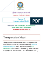 Chapter 5 Transportation Model