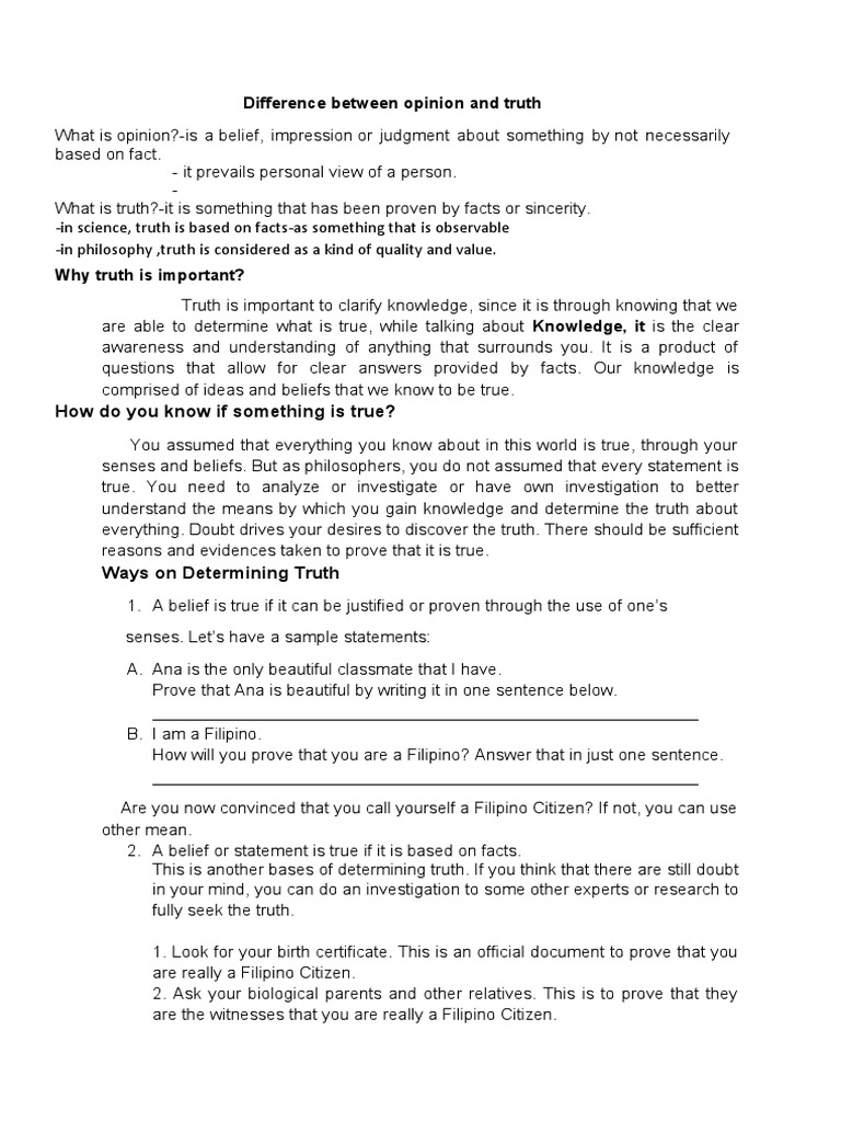 Difference Between Opinion And Argumentative Writing