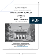 Information Booklet of Ll.m. 2022-23