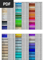 Tabela de Cor Hexadecimal e RGB