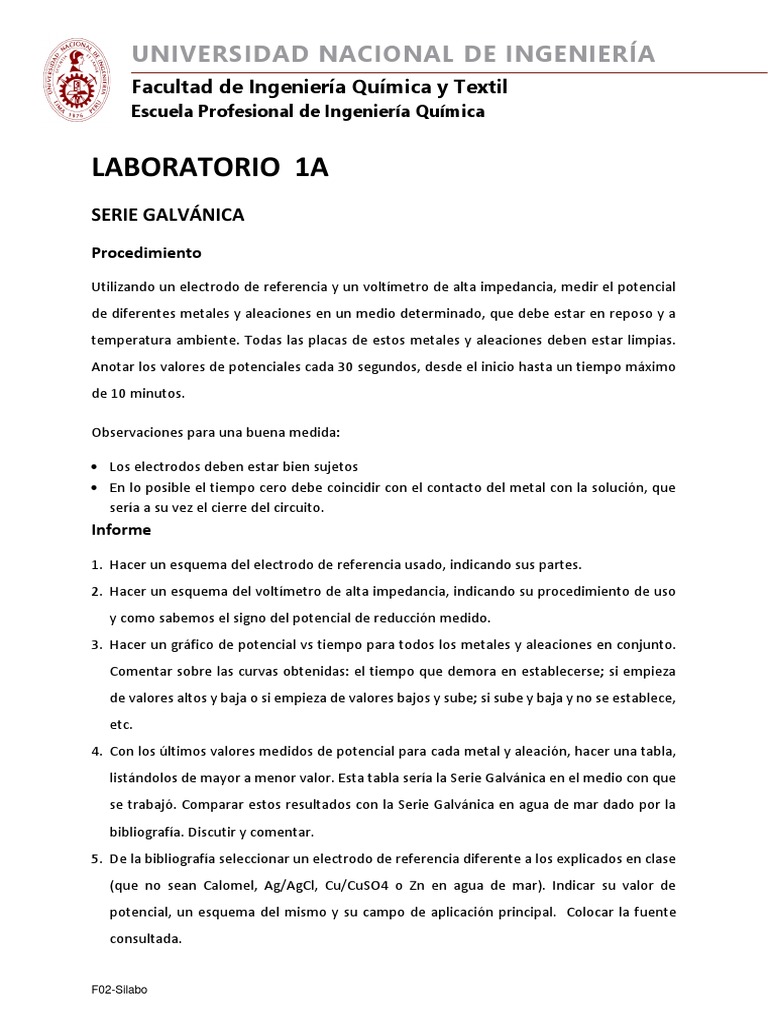 Guía de Laboratorio Pi515 | PDF | Corrosión | Ciencias fisicas
