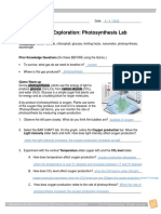 Gizmos - Photosynthesis Lab WS