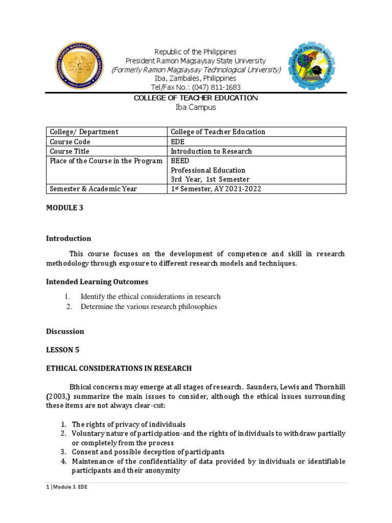 Ethical Considerations In Research Research Philosophies Pdf