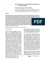 Gold Recovery Reduction from Carbonaceous Materials