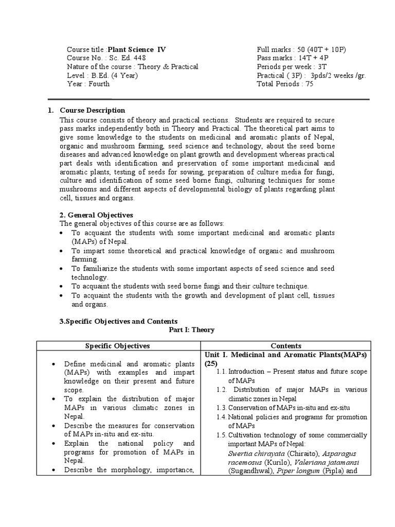 SC - Ed. 448 Plant Science IV | PDF | Seed | Fungus