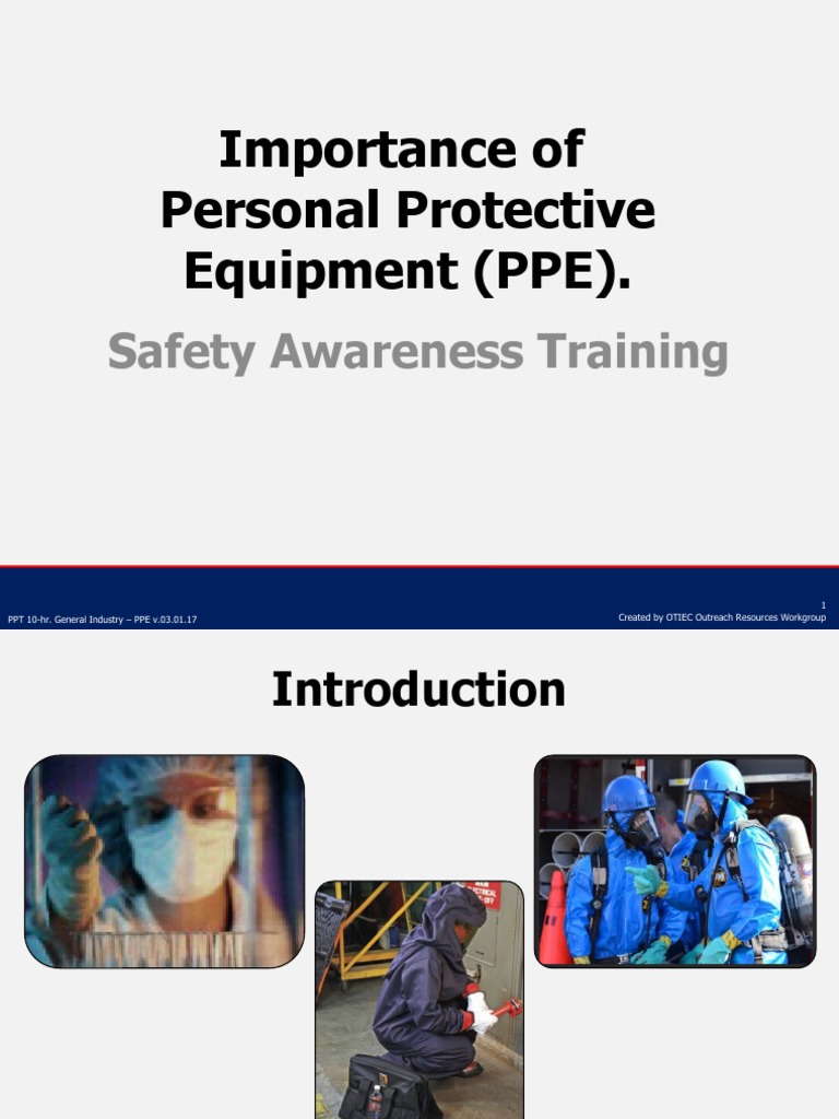 Importance of PPE Safety Awareness Training PDF Personal
