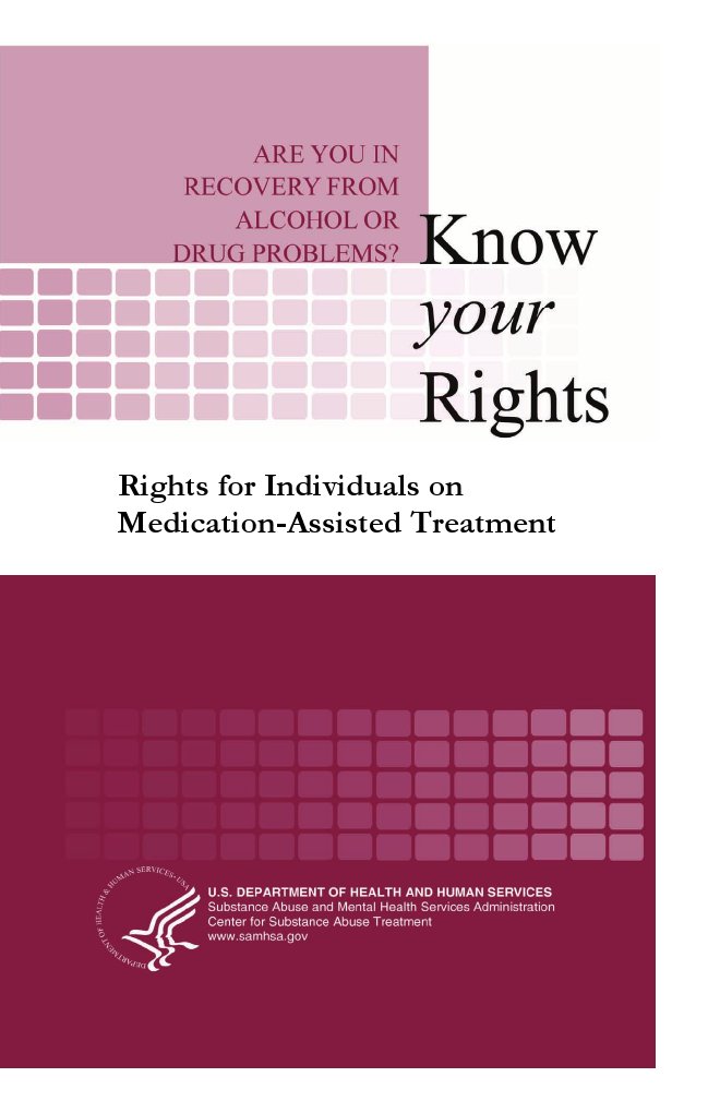 Know Your Rights Brochure 0110 | PDF | Opioid Use Disorder | Addiction