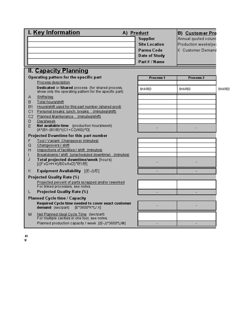Capacity Assessment for Supplier Production | PDF | Information