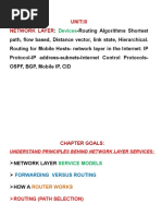 UNIT III Network Layer Device