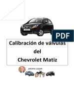 Calibración Válvulas Chevrolet Matiz