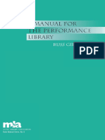 Girsberger, Russ - A Manual For The Performance Library-Scarecrow Press (2006)