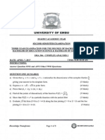 SMA 306 Complex Analysis 1 Exam Questions