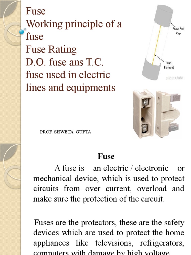 Fuse and Their Types VT JUNE 2022 PDF Fuse (Electrical) Power Supply