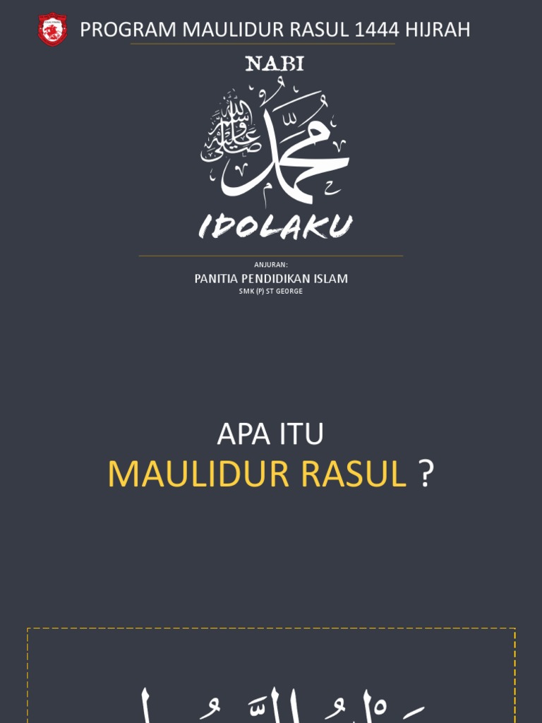 Contoh Slide Ceramah Program Maulidur Rasul 1444 Hijrah Bertajuk Nabi