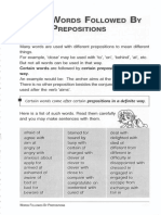 Words Followed by Prepositions