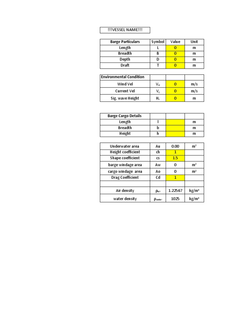 Bollard Pull Calculation PDF
