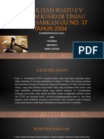 Kepailitan Suatu CV Dalam KUHD Di Tinjau Berdasarkan Uu 37 Tahun 2004