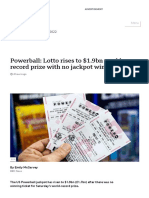 Powerball: Lotto Rises To $1.9bn World Record Prize With No Jackpot Winner - BBC News