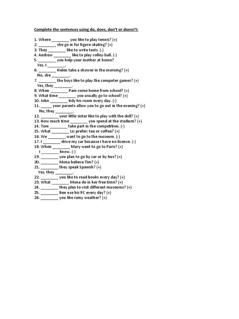 HOW TO USE DOES AND DOESN T intelligence overview