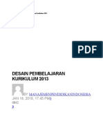 Desain Pembelajaran Kurikulum 2013