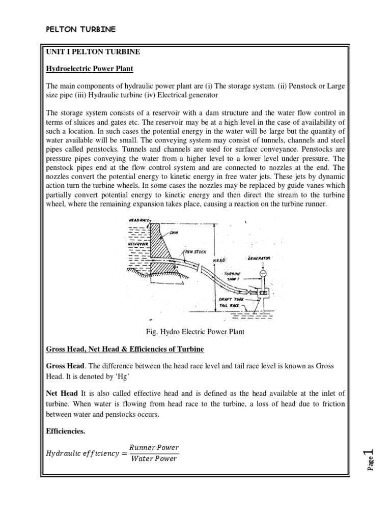 Unit IV Pelton Turbine | PDF | Turbine | Jet Engine