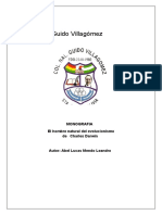 Guido Villagómez: Monografia El Hombre Natural Del Evolucionismo de Charles Darwin